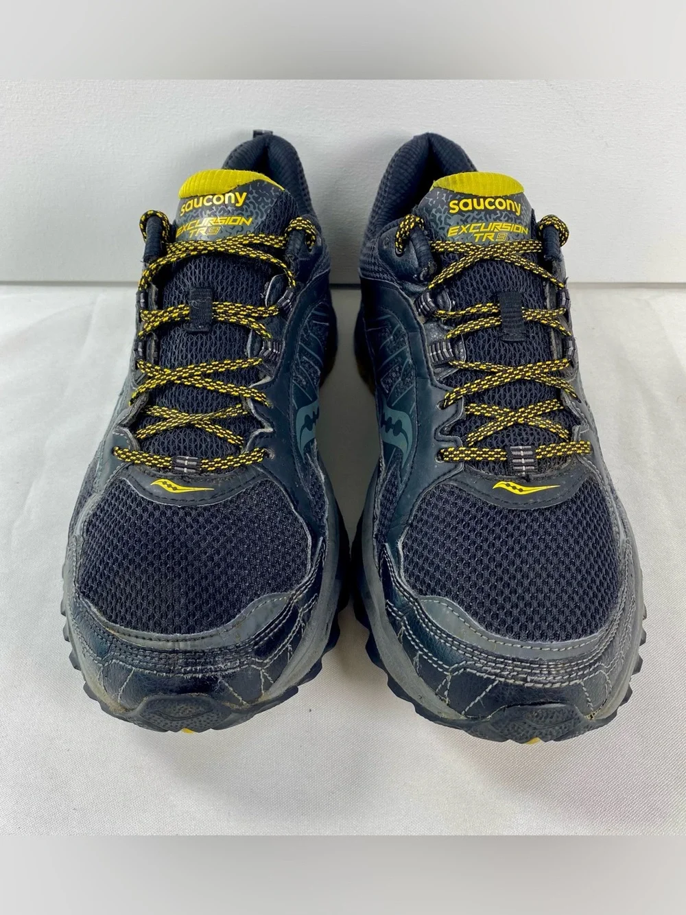 Saucony Excursion TR9 Mens 11 Black Yellow Trail Running Shoes S25249-1